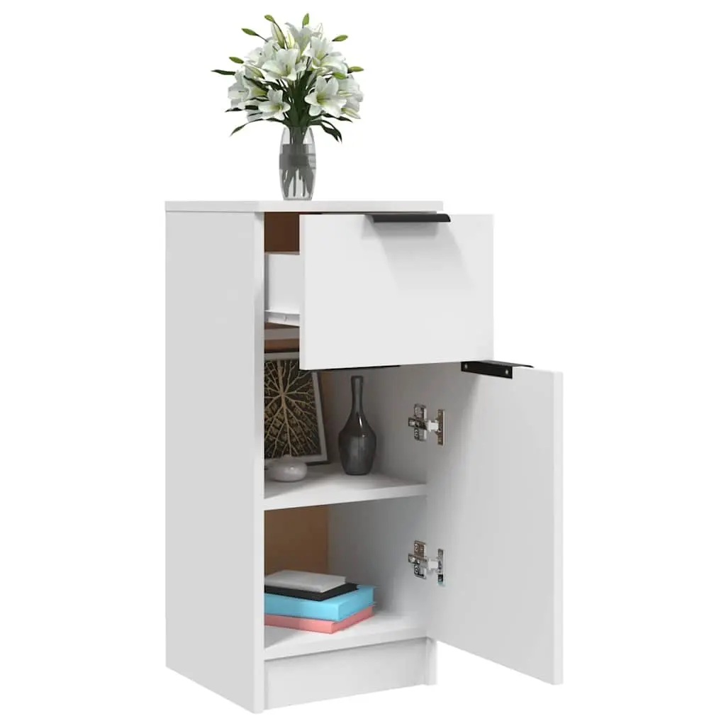Sideboard Cabinet Minimalist Storage Unit 30x30x70cm White Engineered Wood