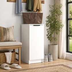 Shoe Cabinet White 30x35x70 cm Engineered Wood Storage Organiser Door Shelves