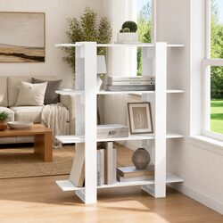 High Gloss White Book Cabinet Room Divider Bookshelf Storage Shelving Unit