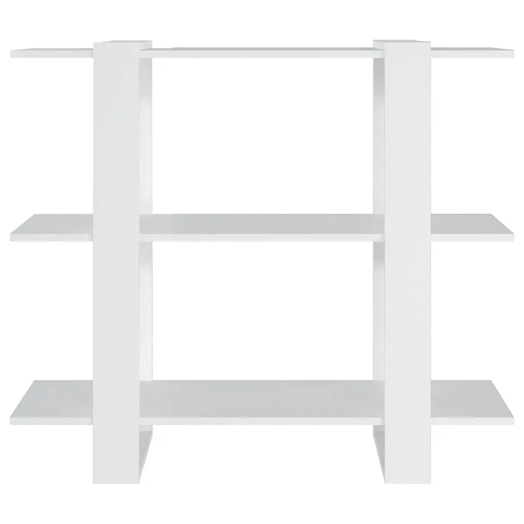 Book Cabinet Room Divider Storage Unit 100x30x87cm White
