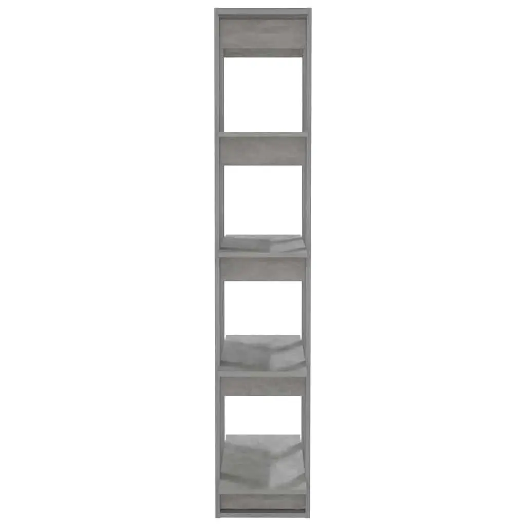Book Cabinet Engineered Wood Storage Shelving Unit Grey 80x30x160cm