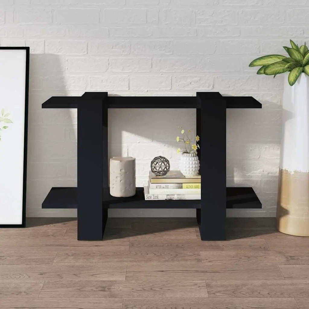 Book Cabinet Room Divider Black Shelving Unit Storage Organiser Display Shelf 80 x 30 x 51 cm