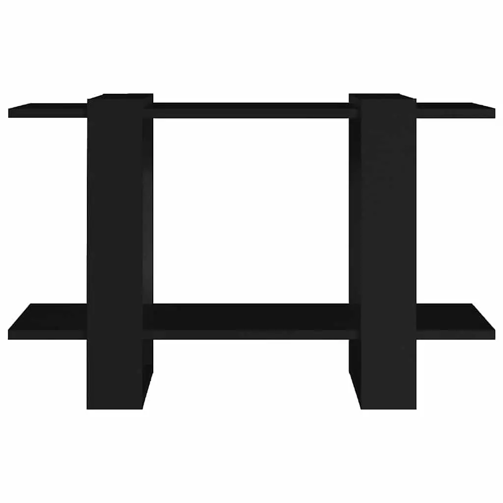 Book Cabinet Room Divider Black Shelving Unit Storage Organiser Display Shelf 80 x 30 x 51 cm