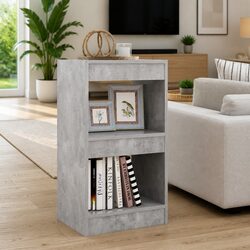 Book Cabinet Room Divider Grey Shelving Unit Standing Storage Bookcase Shelf