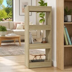 Book Cabinet Room Divider Shelving Unit Brown Wooden Storage Organiser Stand