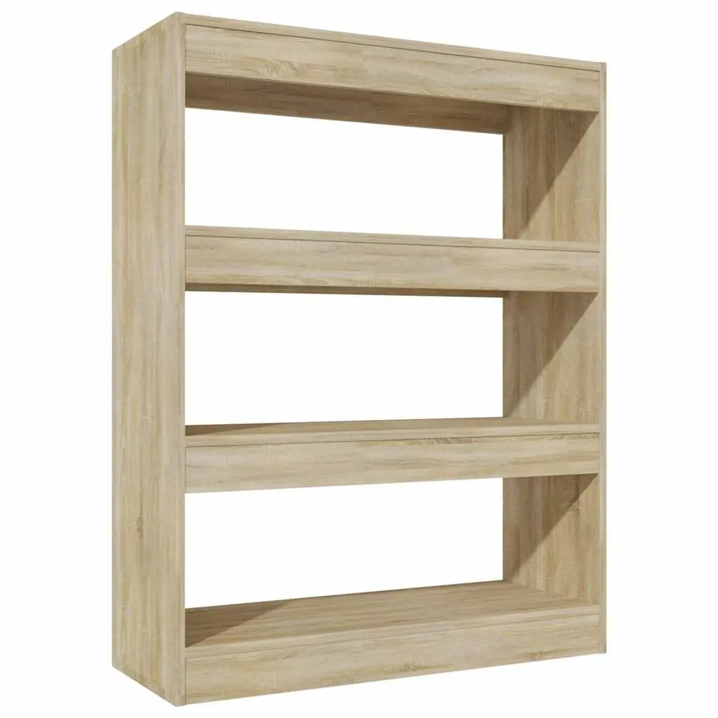 Book Cabinet Room Divider Storage Shelf 80x30x103cm Brown Engineered Wood