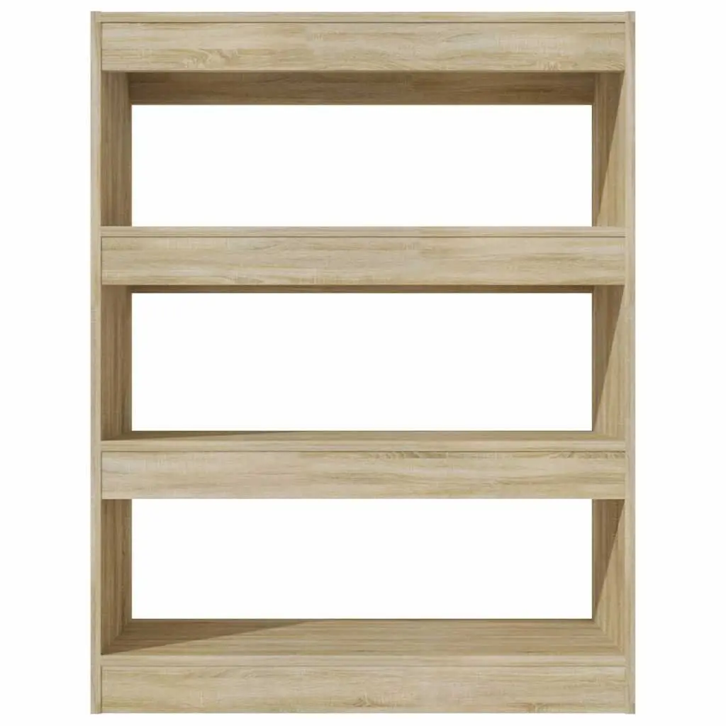 Book Cabinet Room Divider Storage Shelf 80x30x103cm Brown Engineered Wood