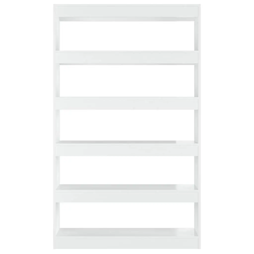 Book Cabinet Room Divider Wooden Shelving Storage High Gloss White