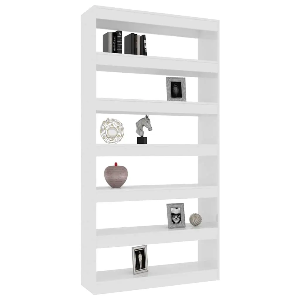 Book Cabinet Room Divider High Gloss White Tall Shelving Unit Storage
