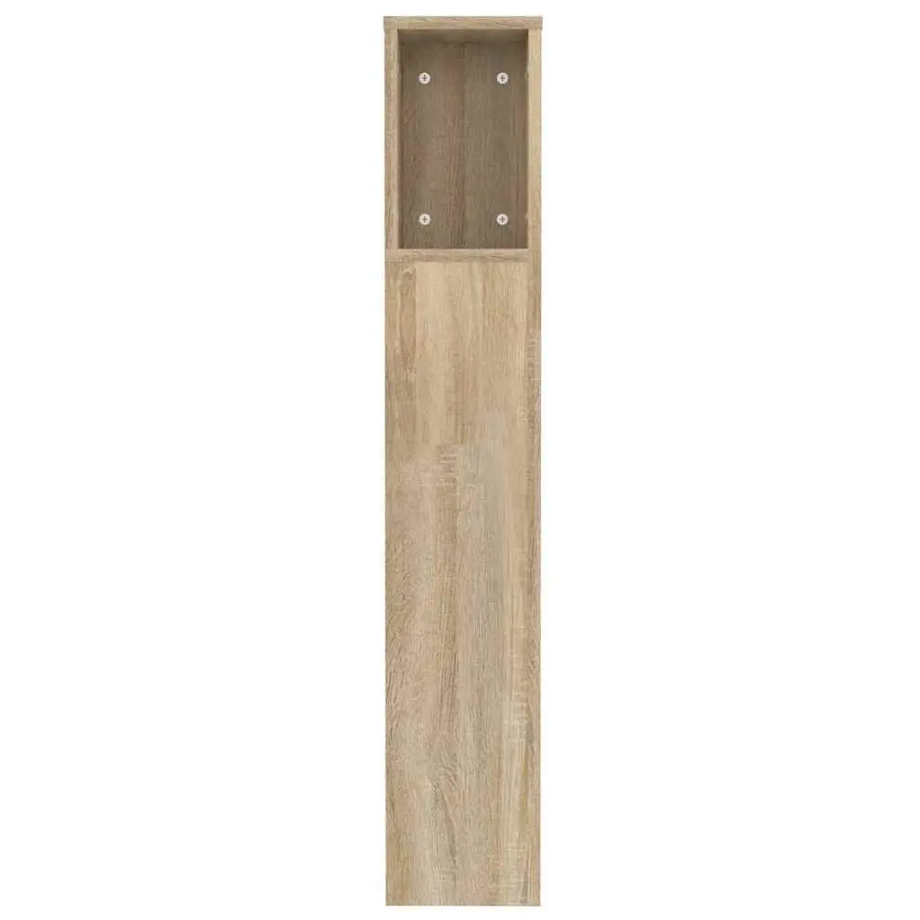 Headboard Cabinet 120cm Wall-Mounted Bedroom Storage Bookcase with Compartments
