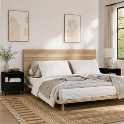 Bedside Cabinets 2 pcs Black Storage Nightstand Drawer Shelf Bedroom Furniture