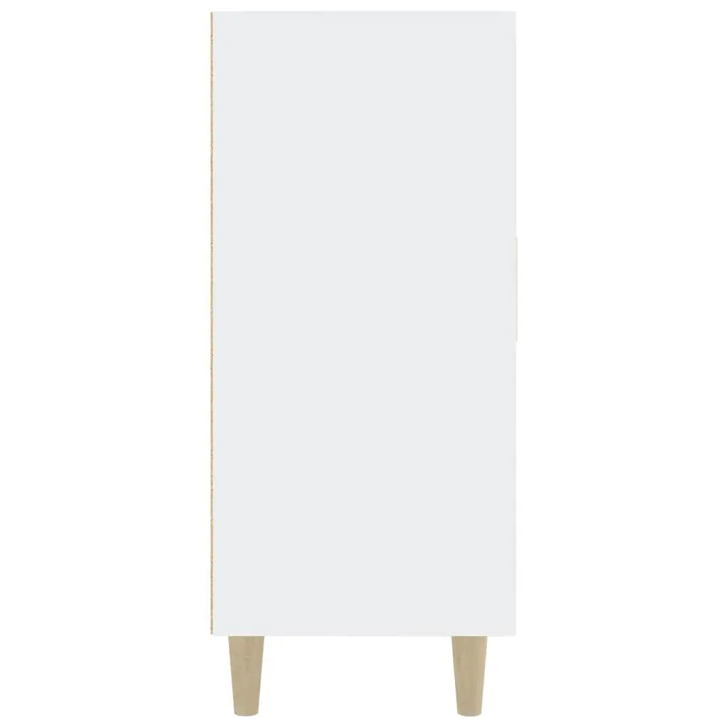Sideboard Storage Cabinet 90x34x80 cm White with 3 Doors