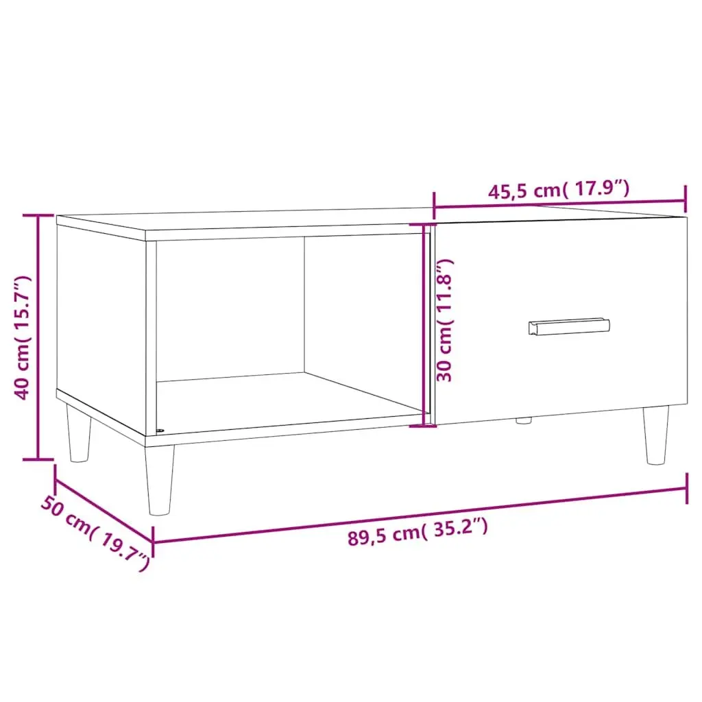 Coffee Table Black Storage Compartments Engineered Wood Modern Accent Furniture