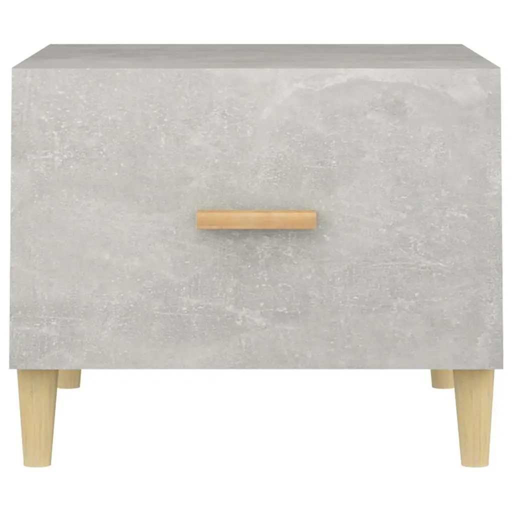 Coffee Tables Set of 2 Grey Side Tables with Drawers Storage Engineered Wood