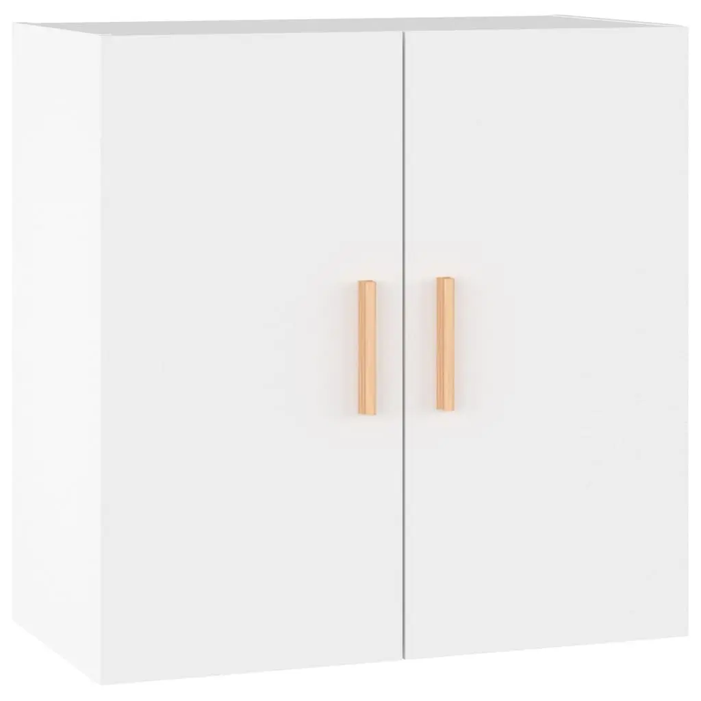 Wall Cabinet Storage Engineered Wood White 60x30x60cm