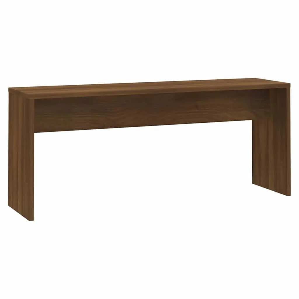 3 Piece Dining Set Engineered Wood Brown Modern Table Bench