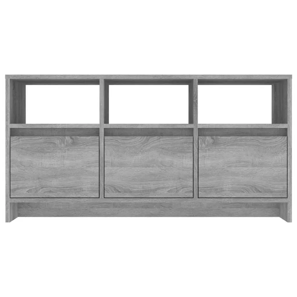 TV Cabinet Grey 102x37.5x52.5cm Lowboard with Drawers for Living Room Storage