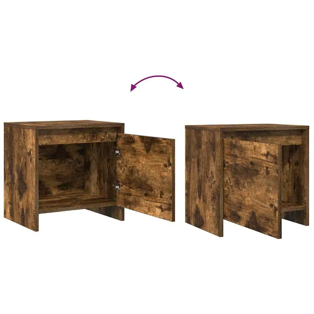 Bedside Cabinet with Door Storage Brown Bedroom Furniture