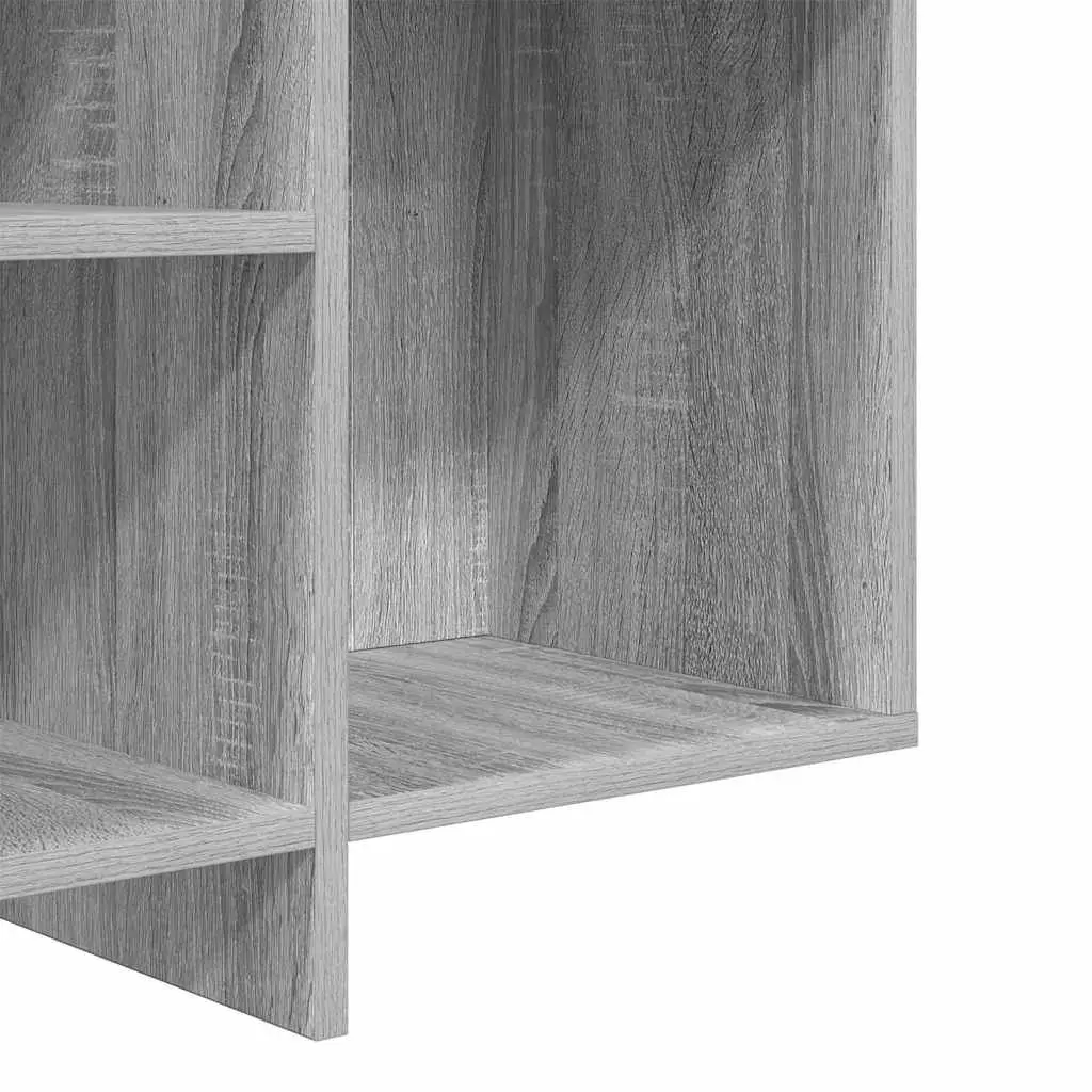 Sideboard Grey Engineered Wood Storage Cabinet with Shelves 120W x 30D x 75H cm