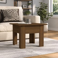 Coffee Table 55x55x42cm Modern Design Brown Engineered Wood Accent Living Room
