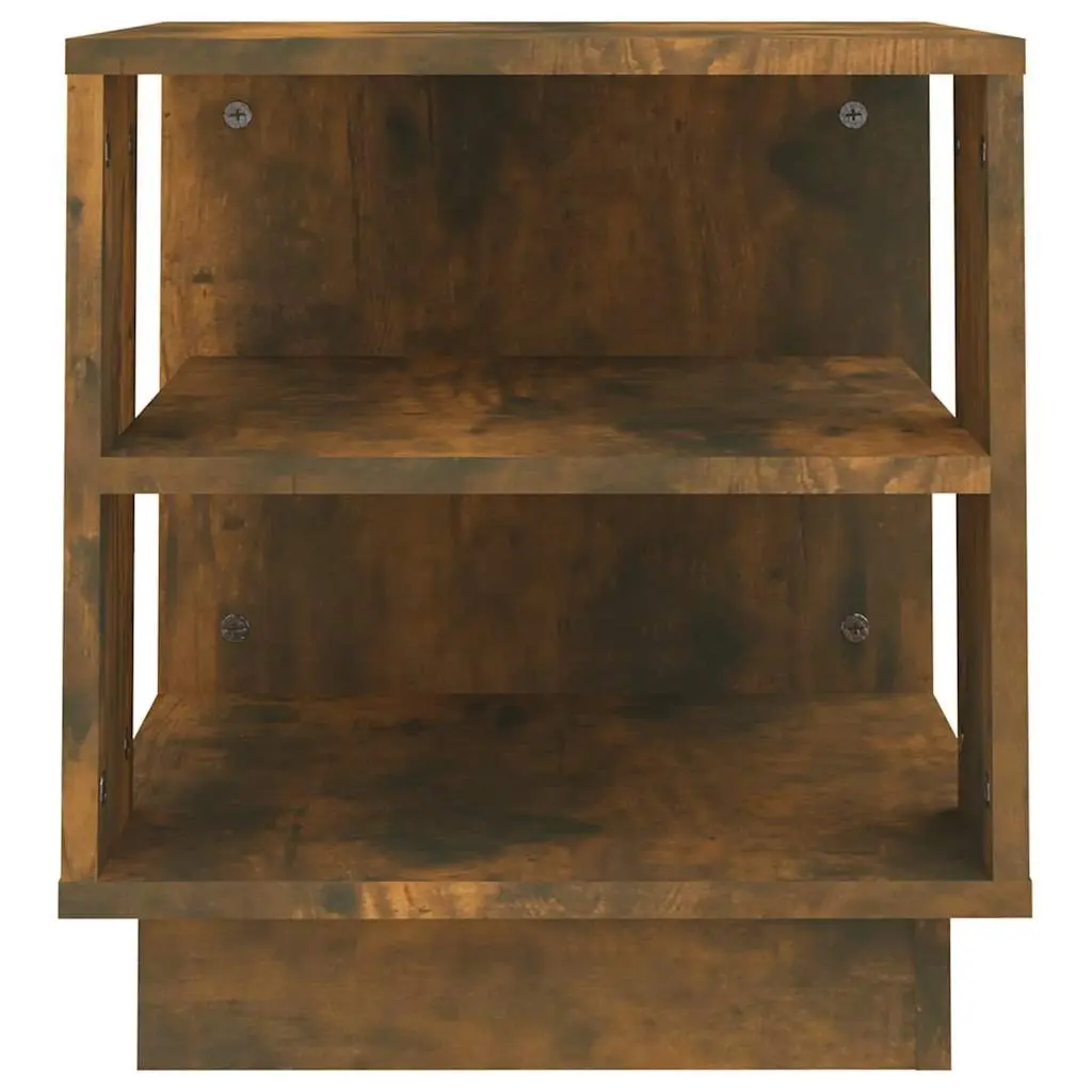 Coffee Table Modern with 2 Shelves Brown Engineered Wood
