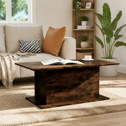 Coffee Table Brown Engineered Wood Living Room Furniture Accent Side End Table