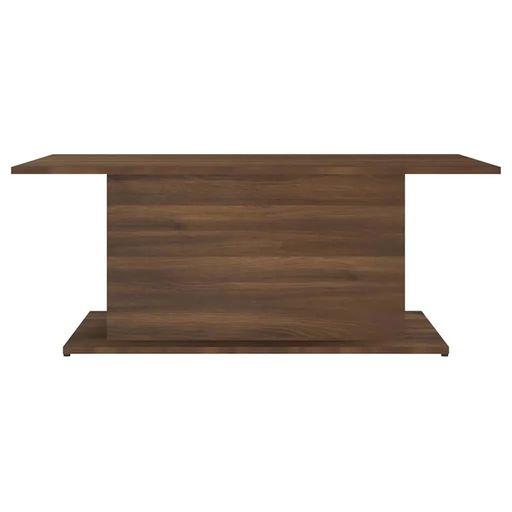 Coffee Table Brown Oak Engineered Wood Living Room Accent Table