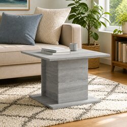 Coffee Table Grey Engineered Wood Living Room Side End Table Accent Furniture