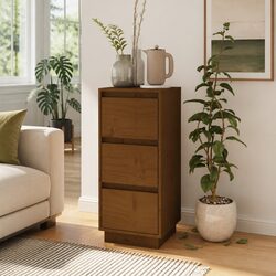 Wooden Sideboard Storage Cabinet Brown Living Room Furniture Decor Display Unit
