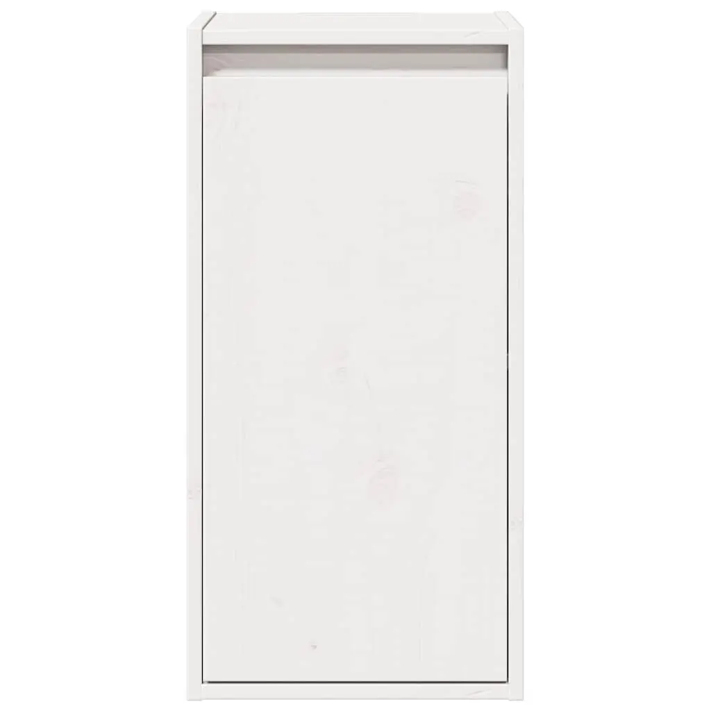 Wall Cabinets Solid Pinewood Floating Storage Shelves 30x30x60 cm White 2 pcs