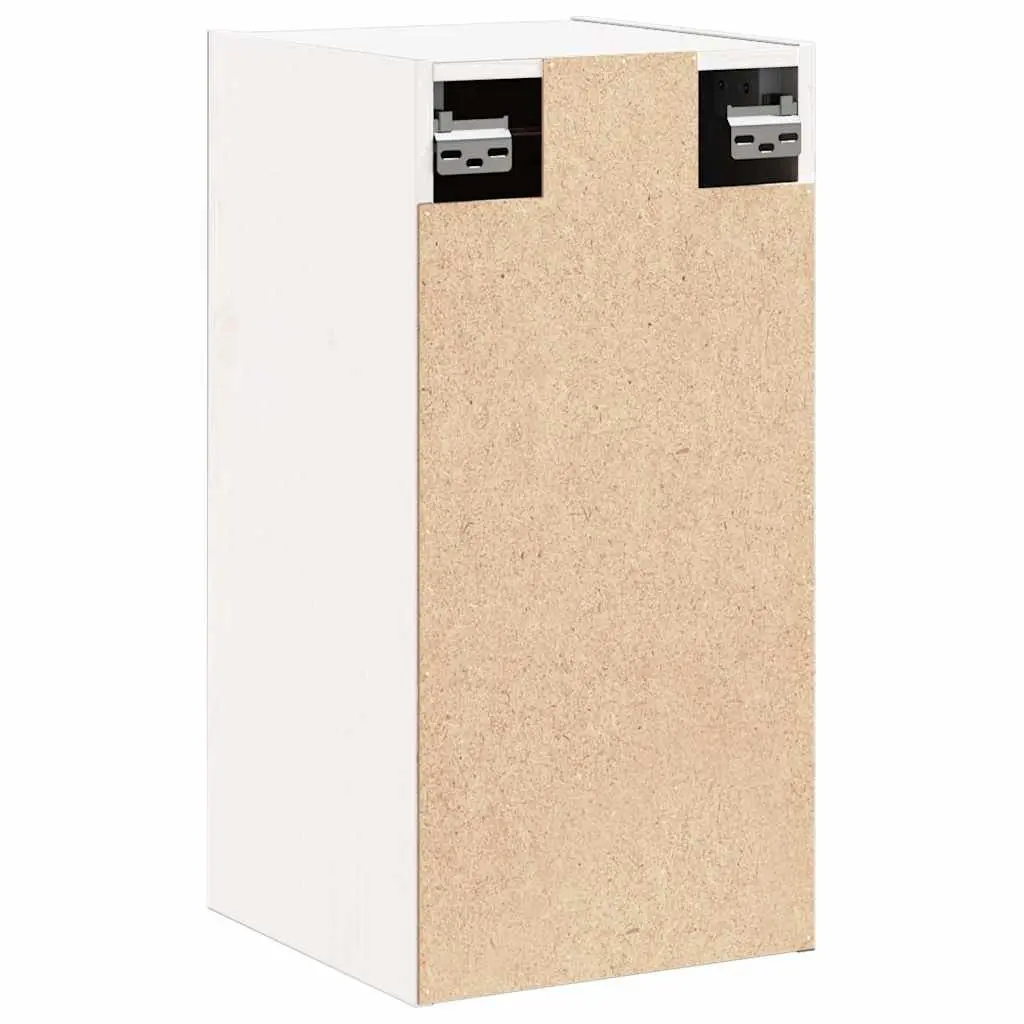 Wall Cabinets Solid Pinewood Floating Storage Shelves 30x30x60 cm White 2 pcs