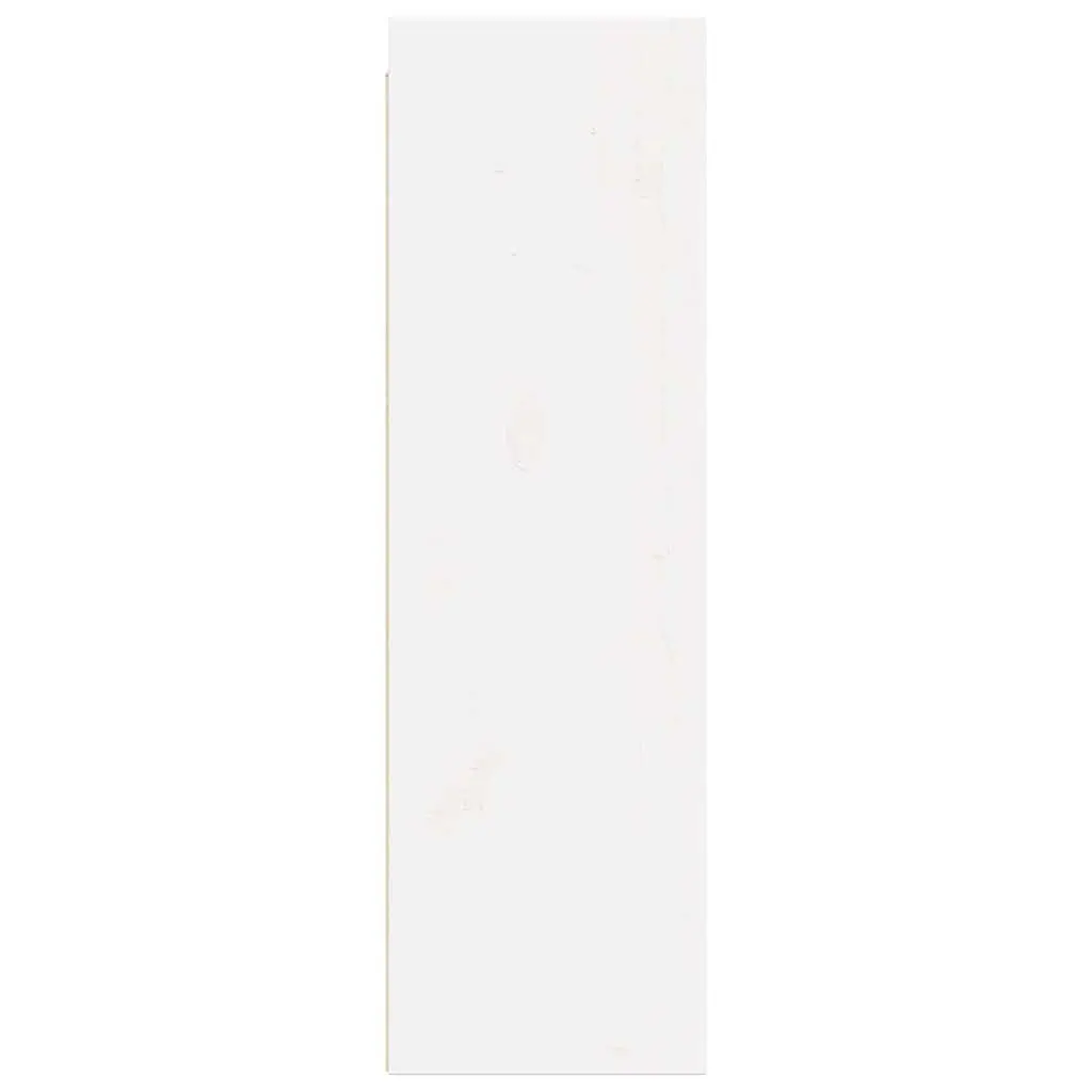 Wall Cabinet Solid Pinewood White 30x30x100 cm Hanging Storage Shelving Unit