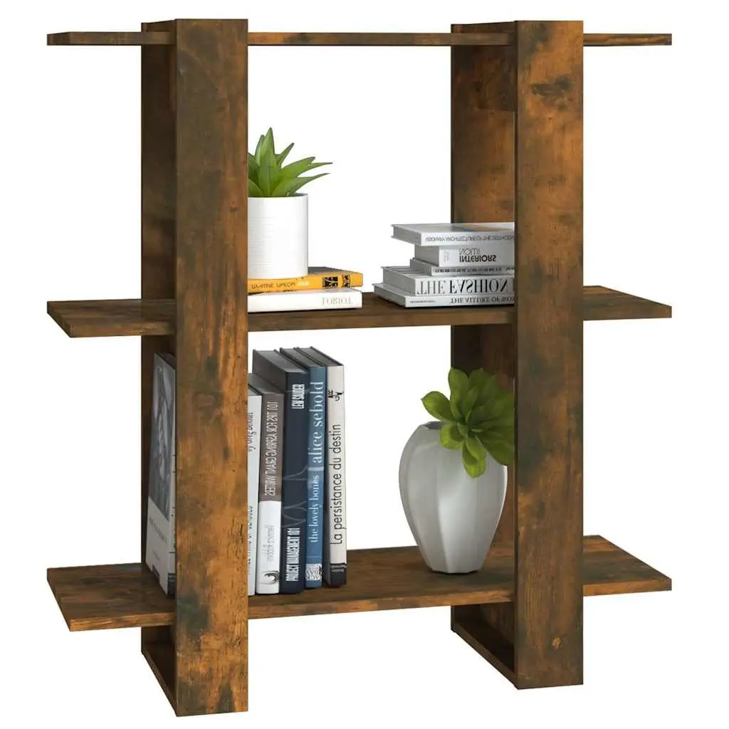 Book Cabinet Room Divider Standing Shelf Brown Wooden Storage Shelving Unit