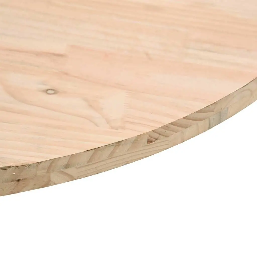 Round Solid Wood Table Top 50cm Brown Indoor Dining Coffee Table Surface