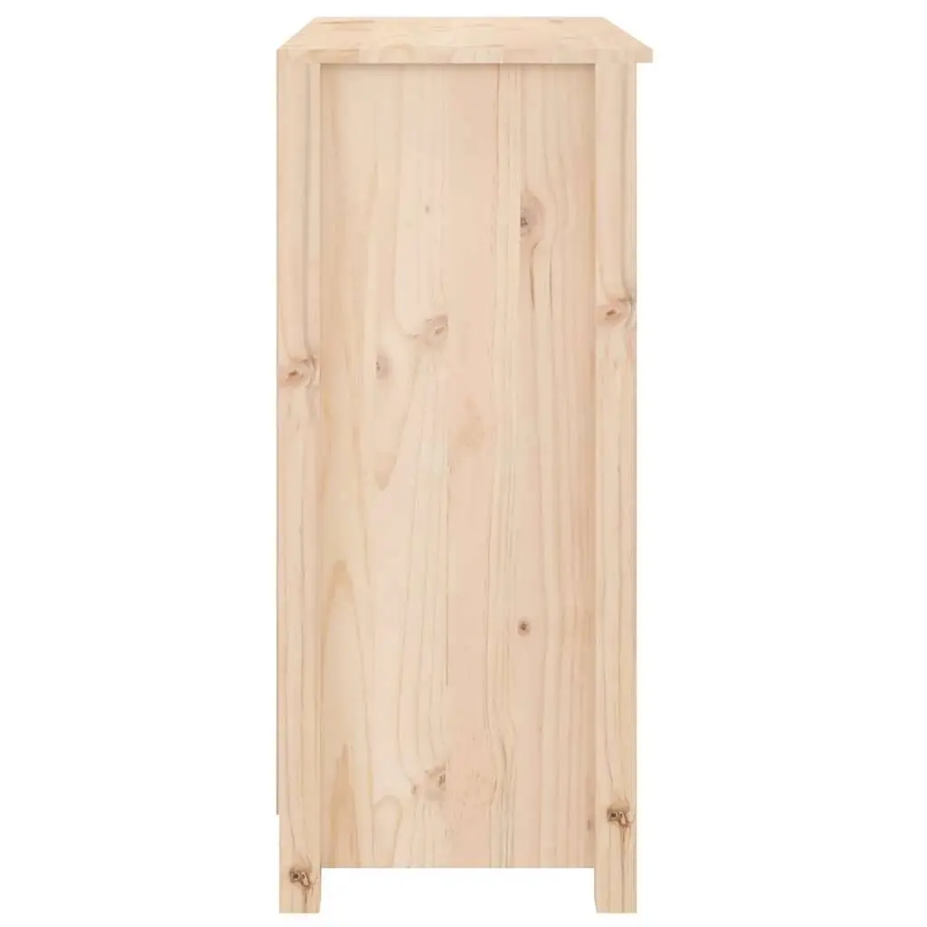 Solid Wood Sideboard Storage Cabinet Brown Pine Living Room Furniture