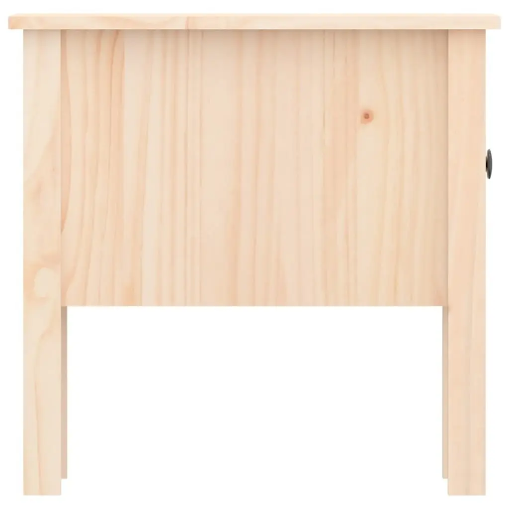 Side Tables Solid Wood Pine End Table Drawer Storage 50x50x49cm Brown Set of 2