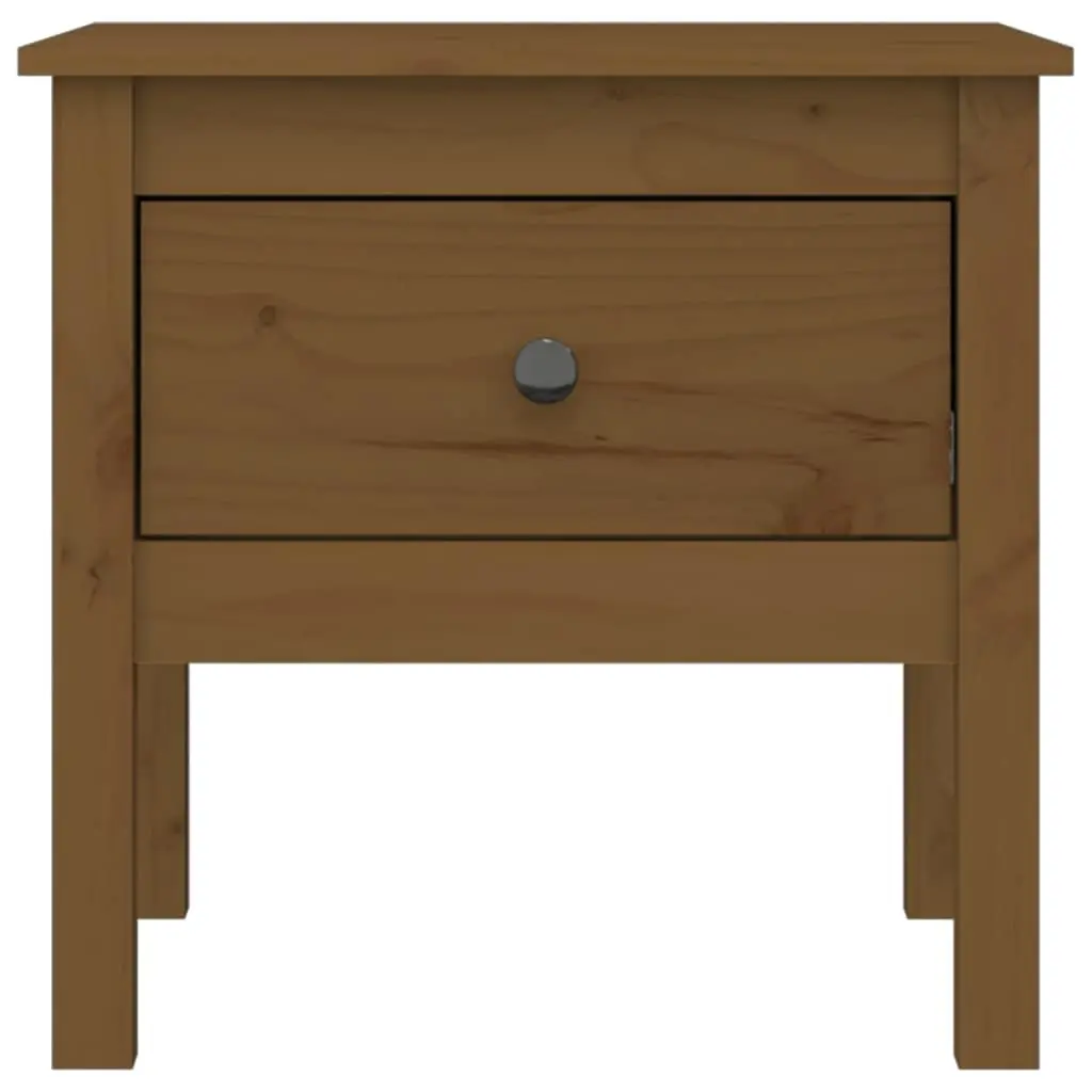 End Tables Solid Wood Pine 2 pcs Brown Side Table Living Room Bedroom Nightstand
