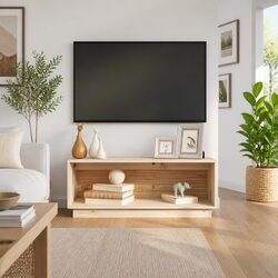 TV Cabinet 90x35x35 cm Solid Pine Wood Storage Unit Living Room Furniture