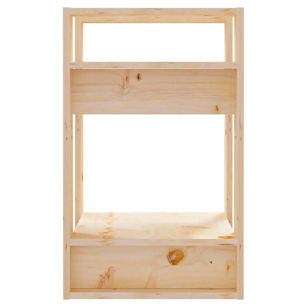 Solid Wood Pine Book Cabinet Room Divider 41x35x57cm Brown