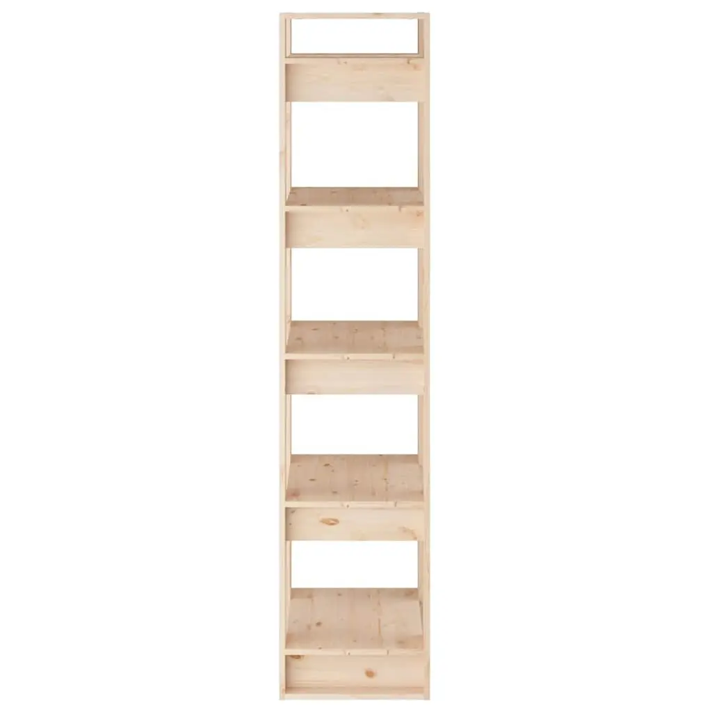 Book Cabinet Room Divider Solid Pinewood 41x35x160cm Brown