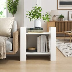 Wooden Book Cabinet Room Divider White Storage Shelving Unit Home Organiser