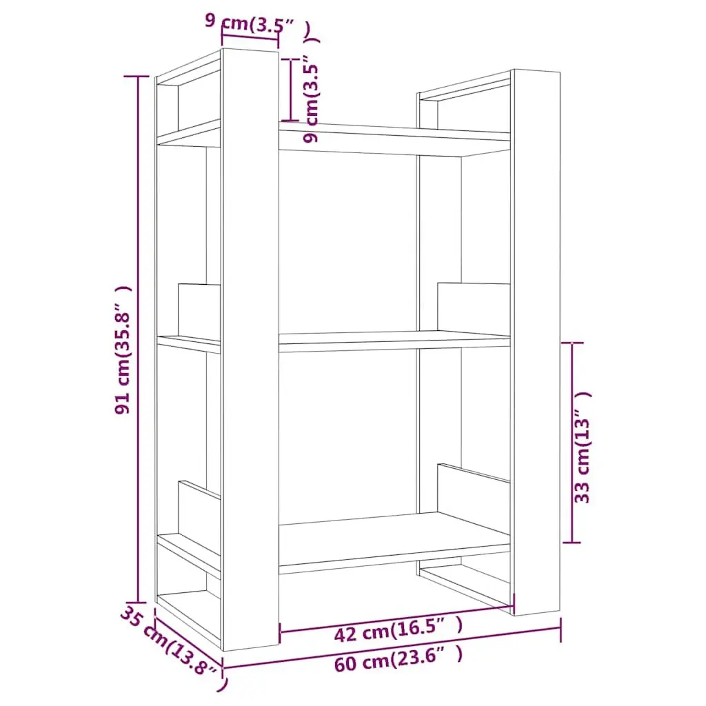 Book Cabinet Room Divider Solid Pine Wood White Shelving Storage Organiser