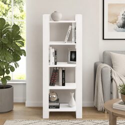 Book Cabinet Room Divider White 60x35x160 cm Solid Pine Wood Storage Shelf