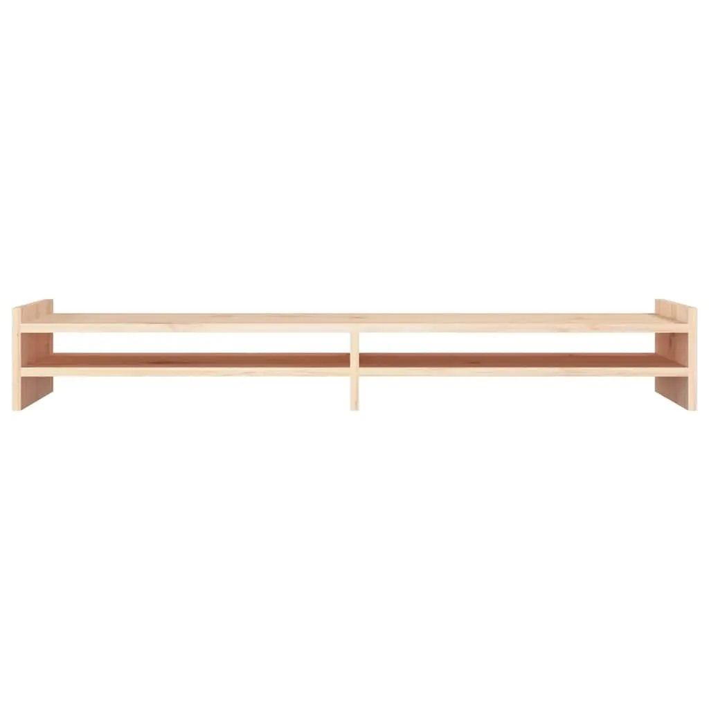 Monitor Stand 100x27x15cm Solid Pine Wood Riser Desk Storage Computer Display