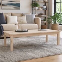 Coffee Table 110x50x30cm Solid Pine Wood Accent Side Table Brown Minimalist
