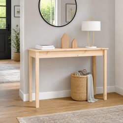 Wooden Console Table 110x40x75 cm Solid Pine End Table Accent Display Furniture