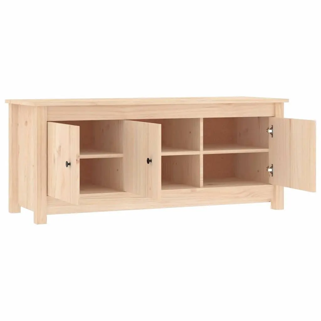 Wooden Shoe Cabinet Solid Pine 110x38x45.5cm Brown Storage Rack Organiser