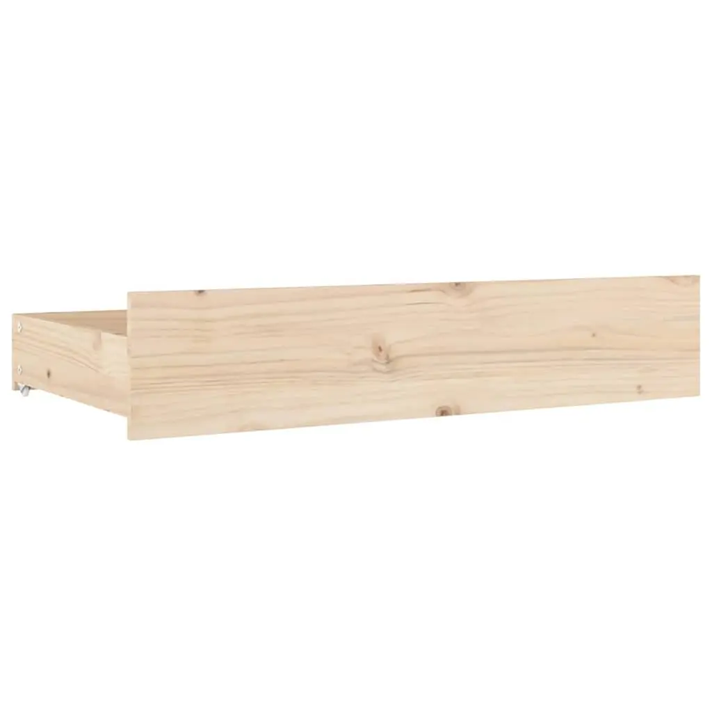 Bed Storage Drawers Solid Wood Pine Brown Underbed Organisation 4 Piece