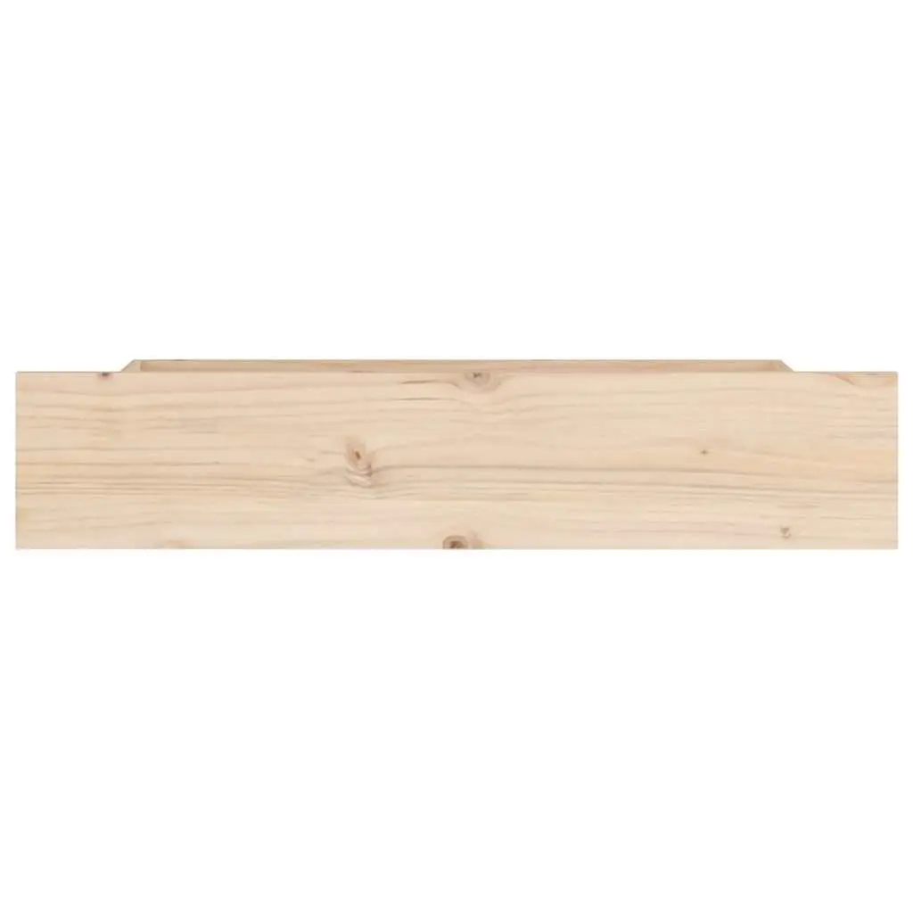 Bed Storage Drawers Solid Wood Pine Brown Underbed Organisation 4 Piece