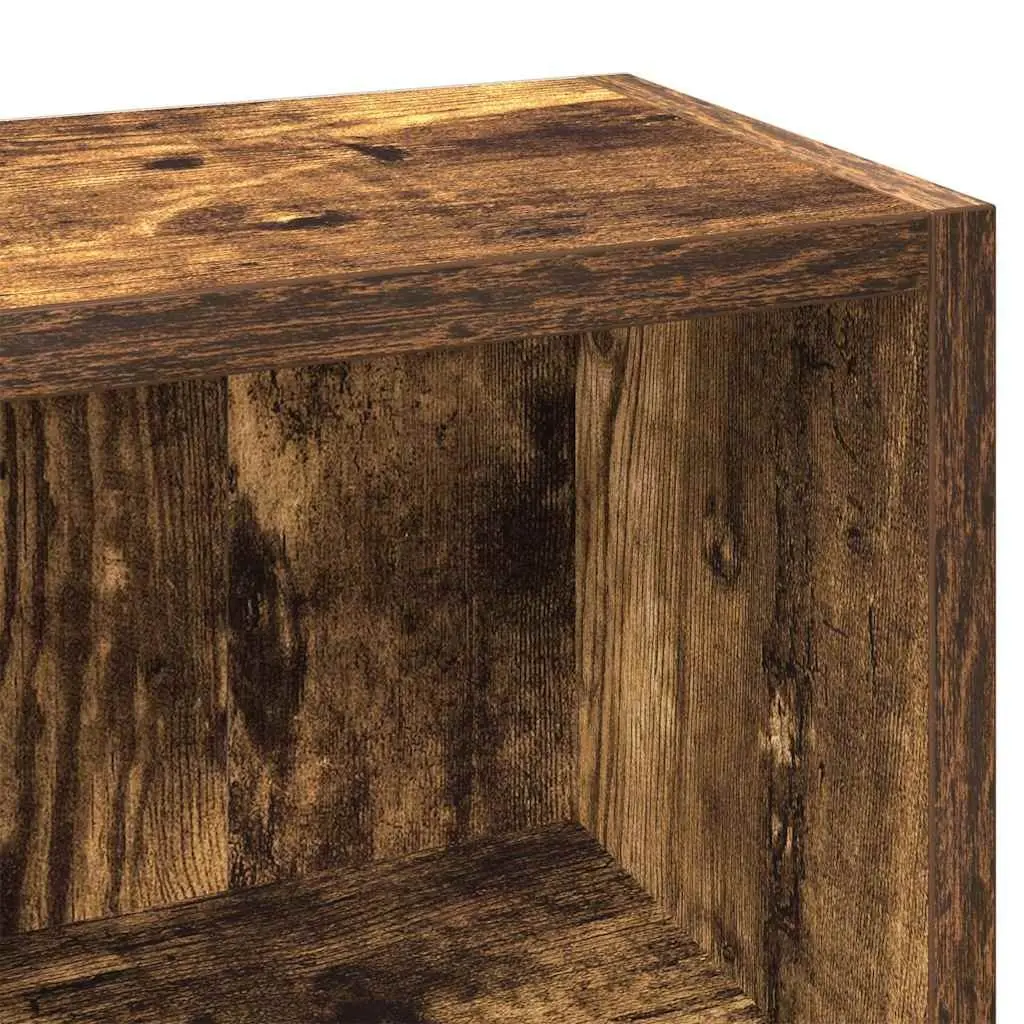 CD Storage Cabinet 2 Pieces Engineered Wood 93.5cm Smoked Oak